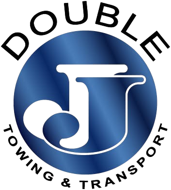 Double J Towing & Transport Double J Towing & Transport logo: blue circle with stylized white double