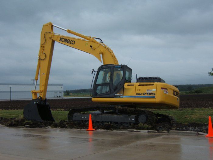 Yellow Excavator — Eden, WI — Baumhardt Sand & Gravel, Inc.