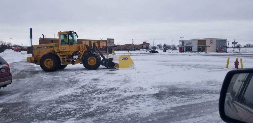 Yellow Snow Plow Truck — Eden, WI — Baumhardt Sand & Gravel, Inc.