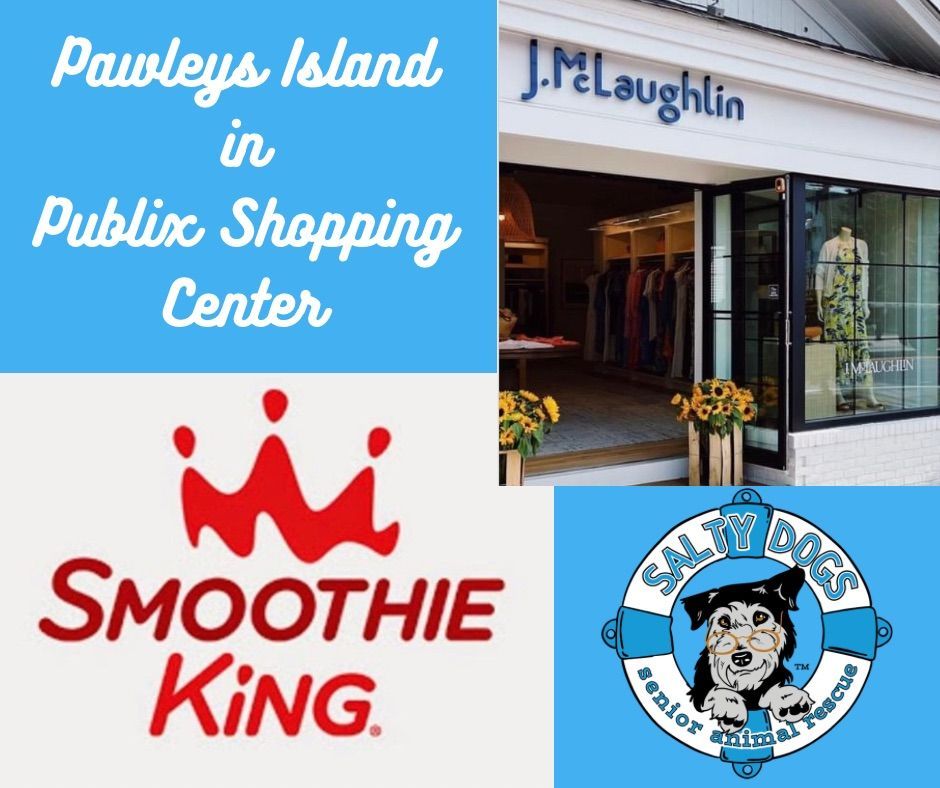 Pawleys island in public shopping center smoothie king and salty dogs