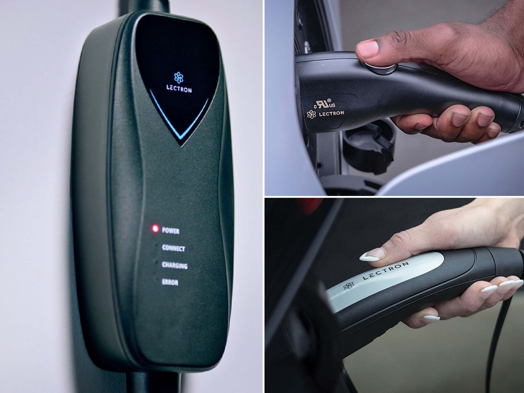 A person is pressing a button on an electrical panel.