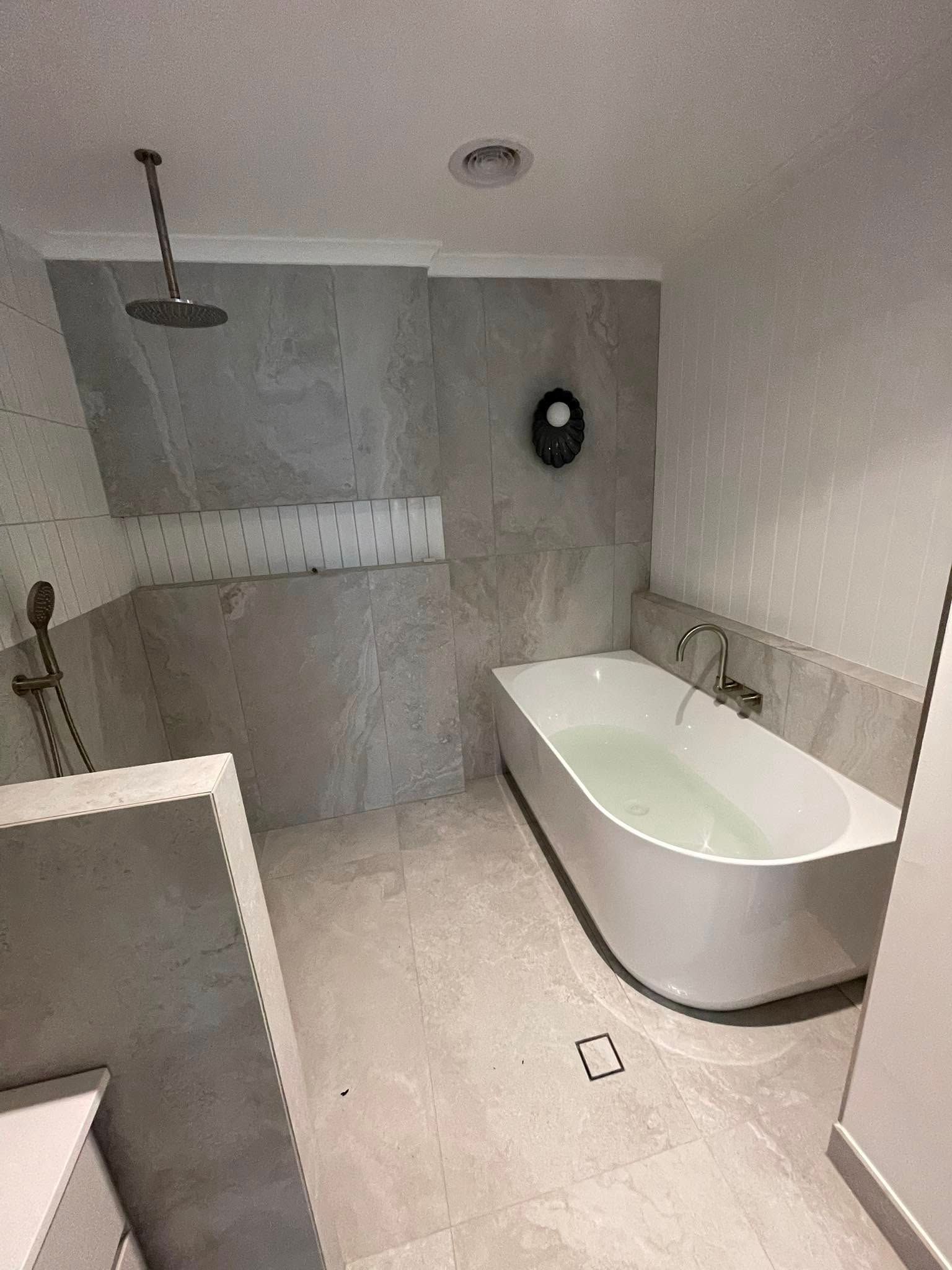 Modern Bathroom with A Freestanding Bathtub, Shower — 2 Foote Plumbing & Gas in Darwin, NT