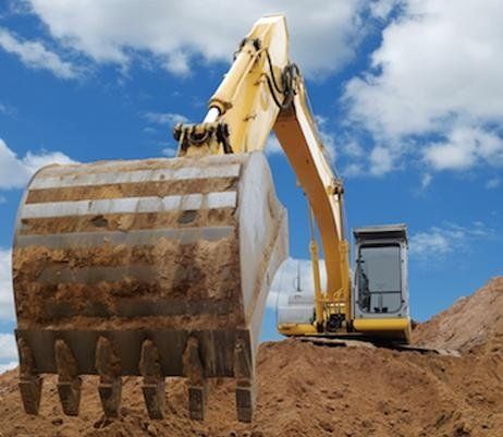 escavatrice al lavoro