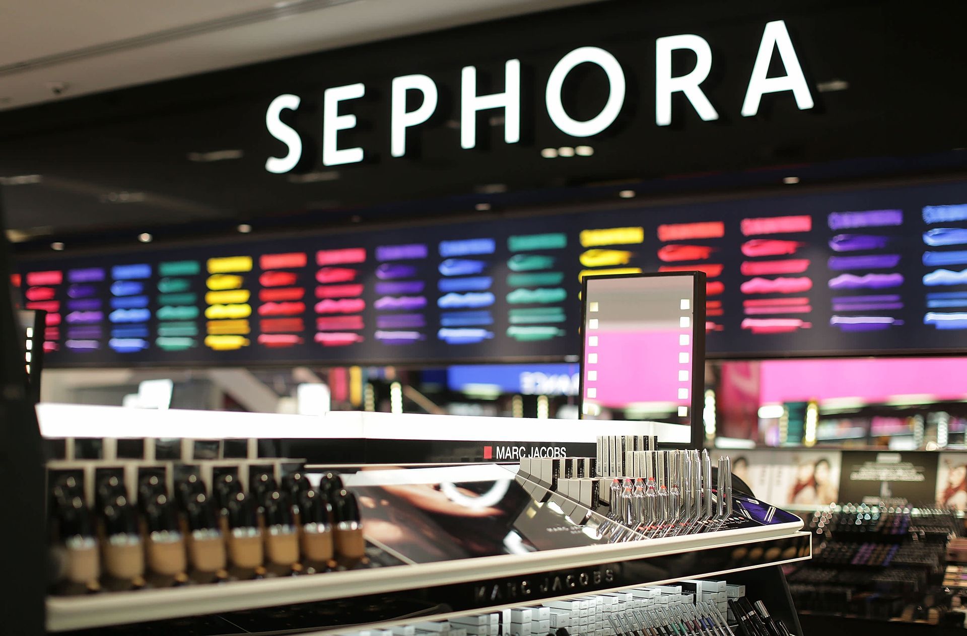 a sephora store with lots of products on shelves
