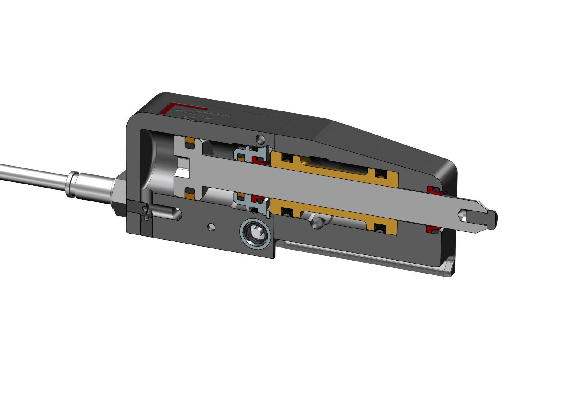 Hydraulic clamping module linear piston in cut view