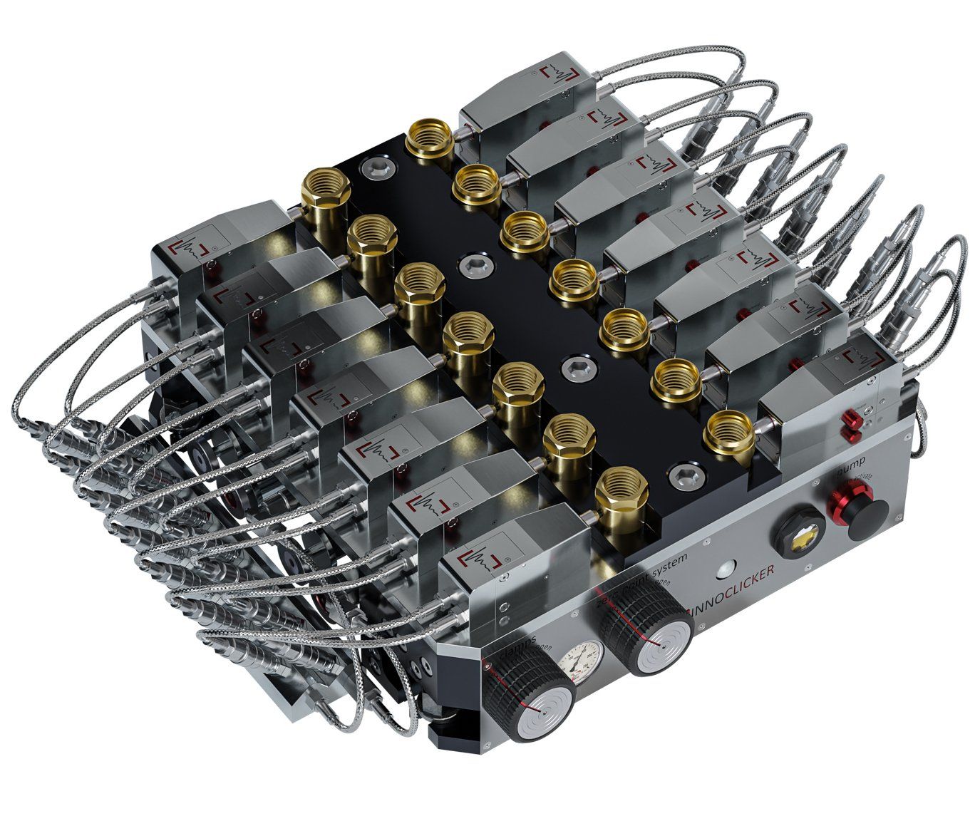 Hydraulisches modulares Spannsystem INNOCLICKER spannt mehrere Bauteile gleichzeitig in einem Schritt