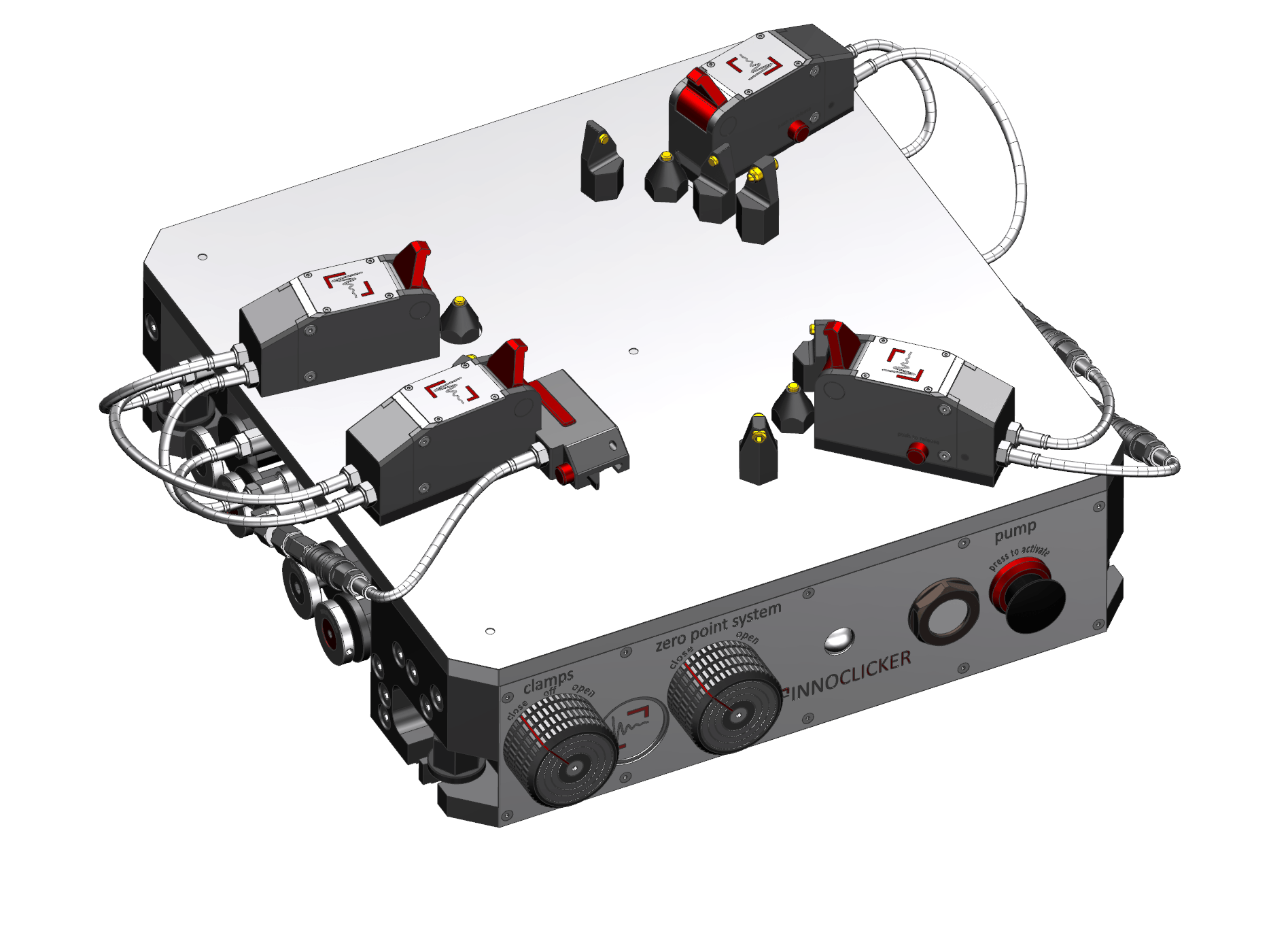 Innoclicker clamping plate with hydraulic clamping modules