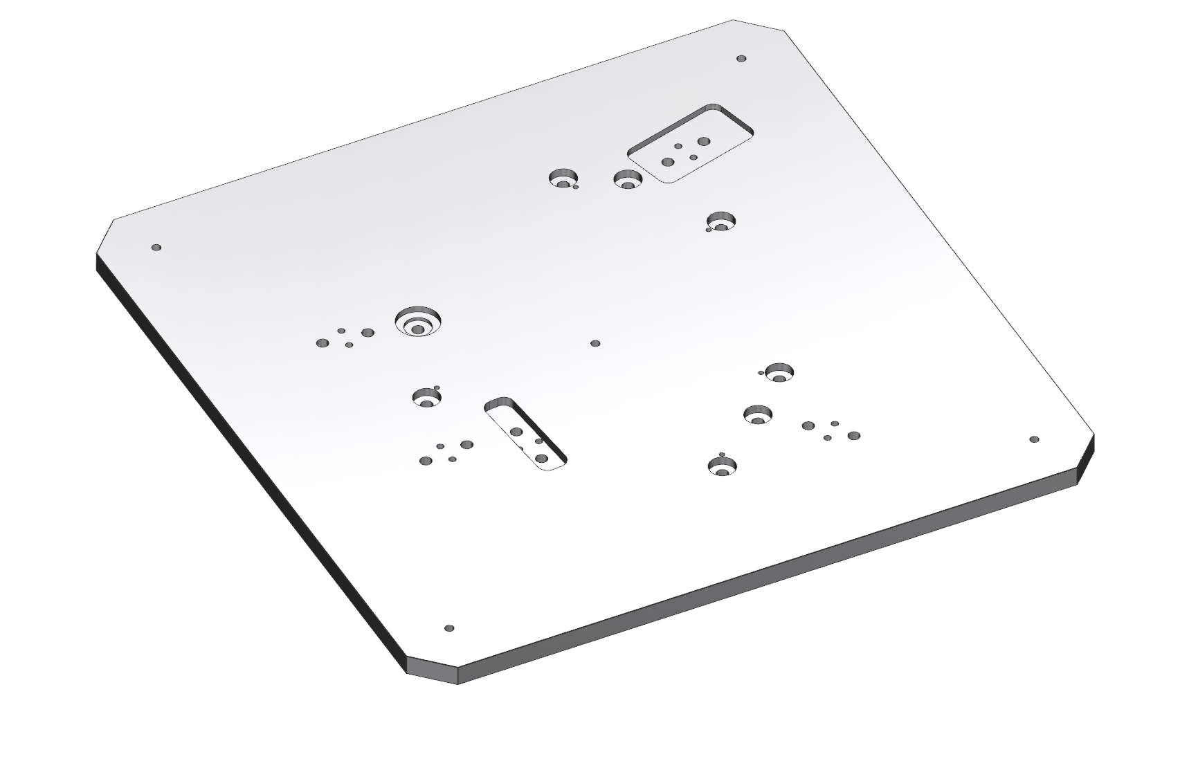 Innoclicker clamping plate with drilled hole pattern