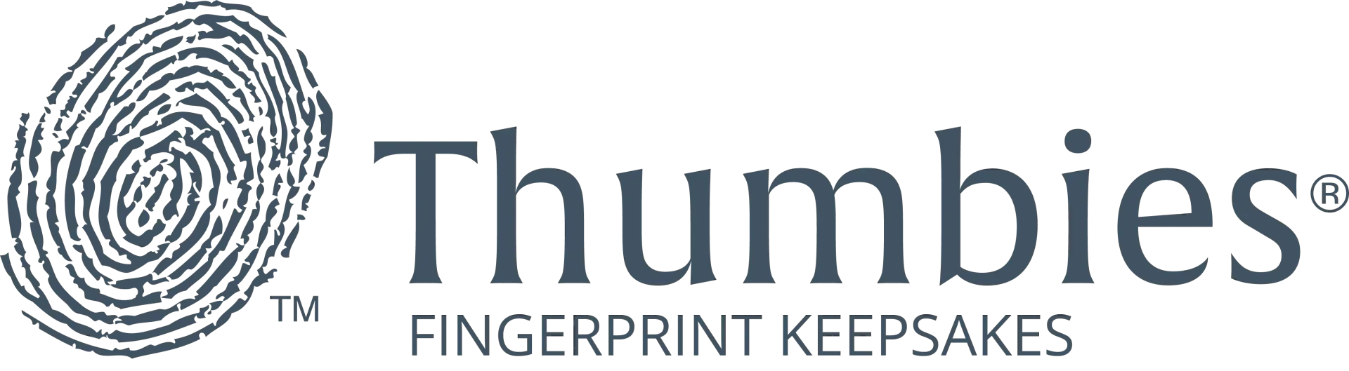 Logo with fingerprint icon and the word 