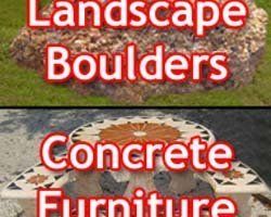 Landscape Boulders & Concrete Furniture — Ruskin FL  — Tampa Crosstie and Landscape Supply, Inc