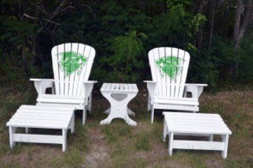 Two Adirondack Chairs, Two Ottomans And A Table — Ruskin FL  — Tampa Crosstie and Landscape Supply, Inc