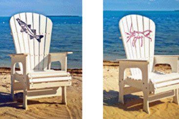 Two White High Top Chairs — Ruskin FL  — Tampa Crosstie and Landscape Supply, Inc