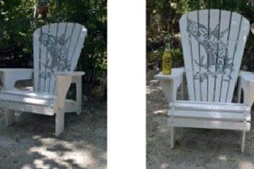 Two White Adirondack Chairs — Ruskin FL  — Tampa Crosstie and Landscape Supply, Inc