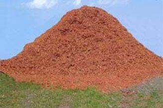 Pile Of Red Mulch — Ruskin FL  — Tampa Crosstie and Landscape Supply, Inc