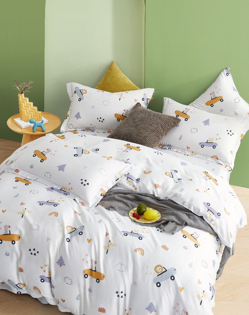 Romsey五星級嫘縈涼感超細科技纖維床包組(蒙特利爾冒險夢幻)，單人加大尺寸