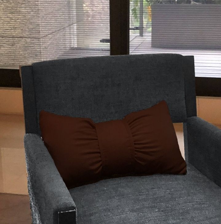 *0626每日一物*Romsey 五星級可水洗科技蝴蝶午安護腰枕，高端麂皮，深咖啡 Black coffee