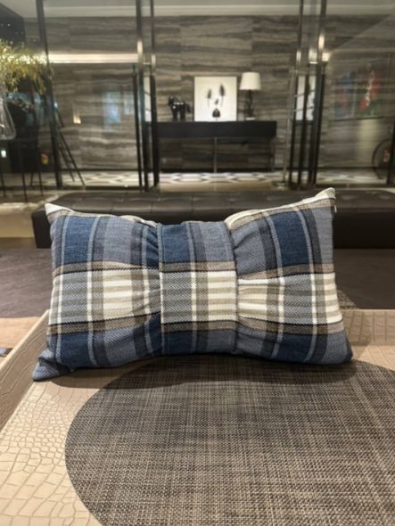 Romsey五星級可水洗科技蝴蝶午安護腰枕(蘇格蘭格紋)