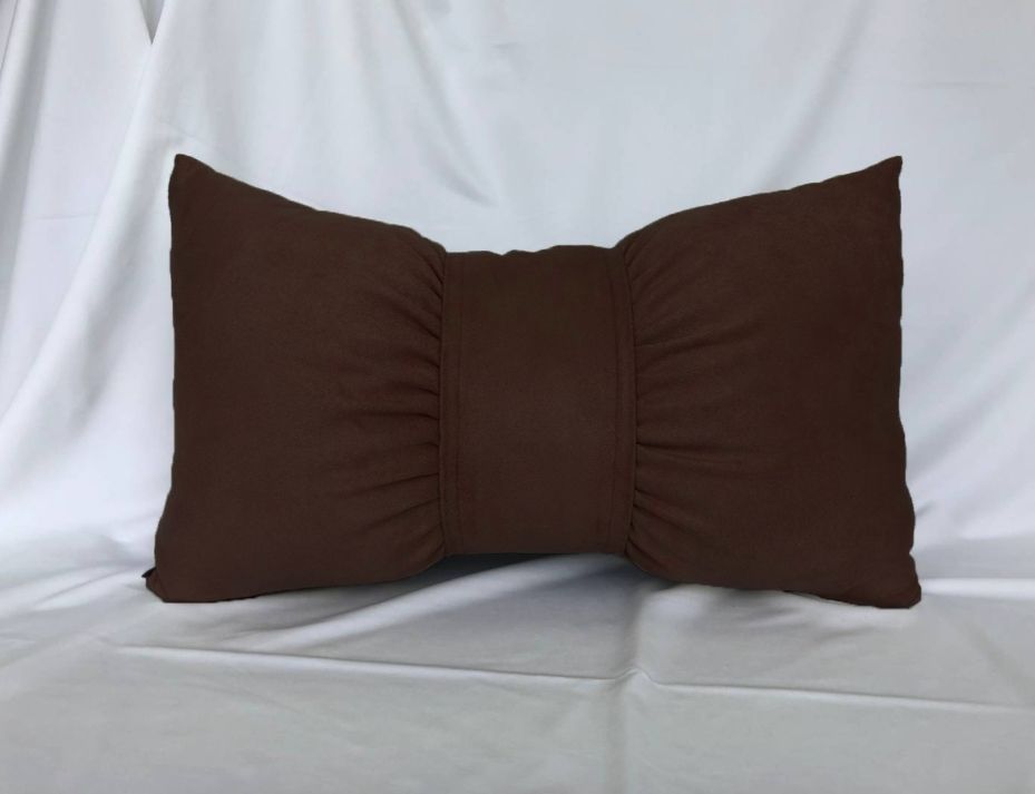 Romsey Bedding 五星級麂皮蝴蝶可水洗午安護腰枕，單色(巧克力)