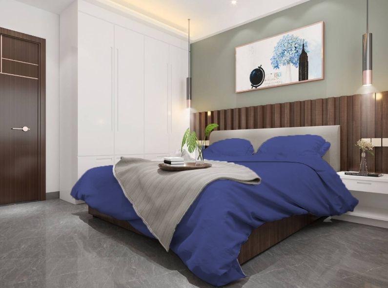 【Morbido Bedding】五星級蕾絲【Tiffany深海藍色-單人床包組】