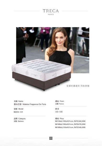 法國TRECA床墊 - 巴黎香水 Matelas Fragrance De Paris(W180 x L210 x H31 cm)