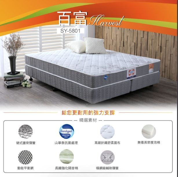 連結式彈簧床 標準雙人 5x6.2