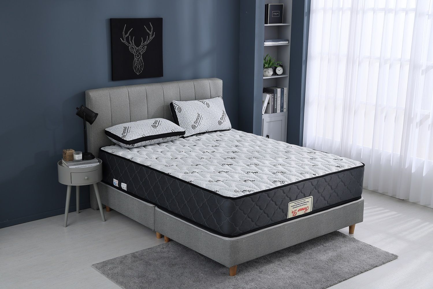 Romsey 五星級獨立筒天絲天然乳膠厚床墊，單人加大 105cmX186cm