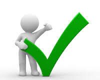 A 3d man is holding a green check mark and giving a thumbs up.