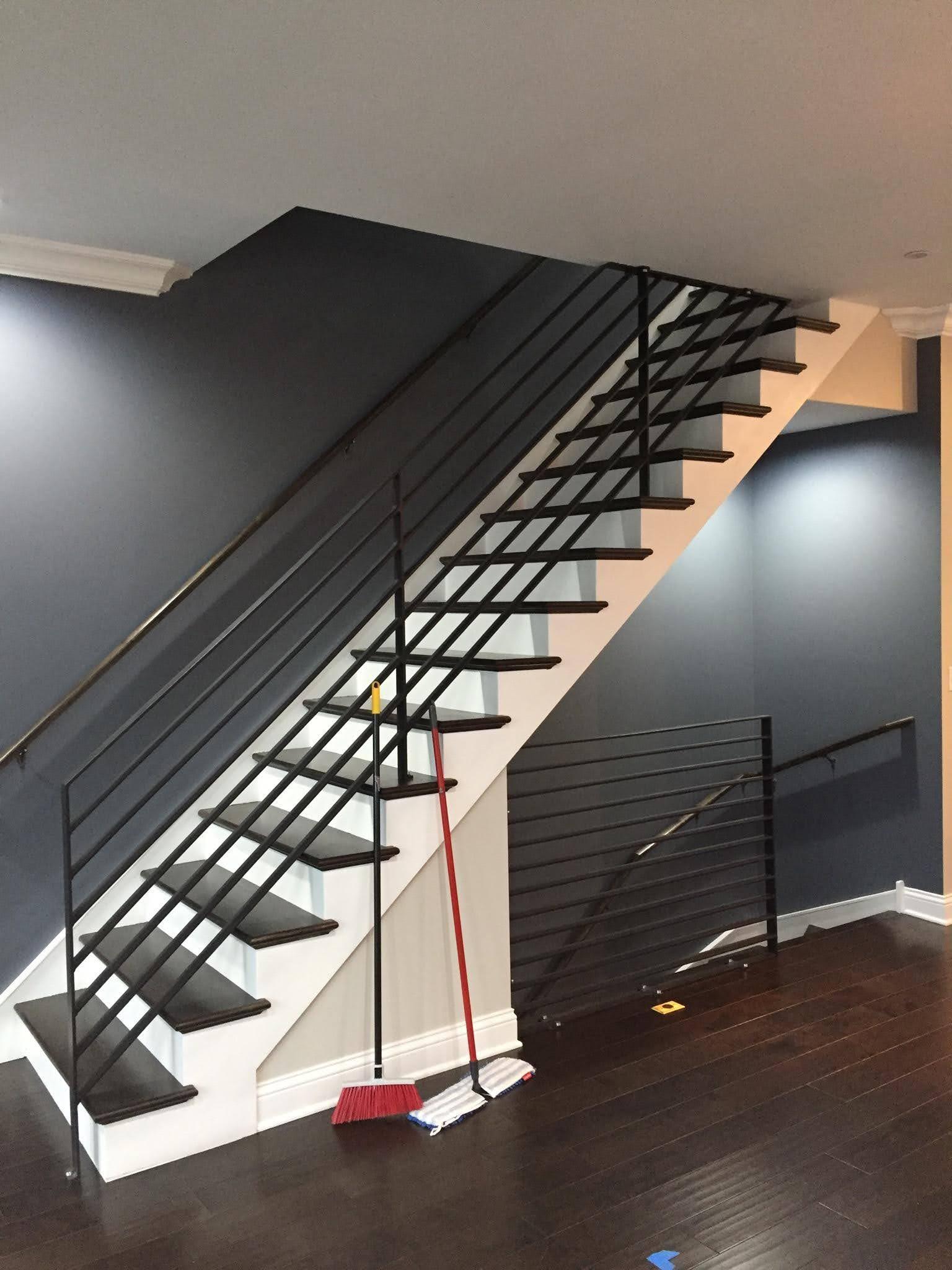 Newly Painted Wall and Stairs