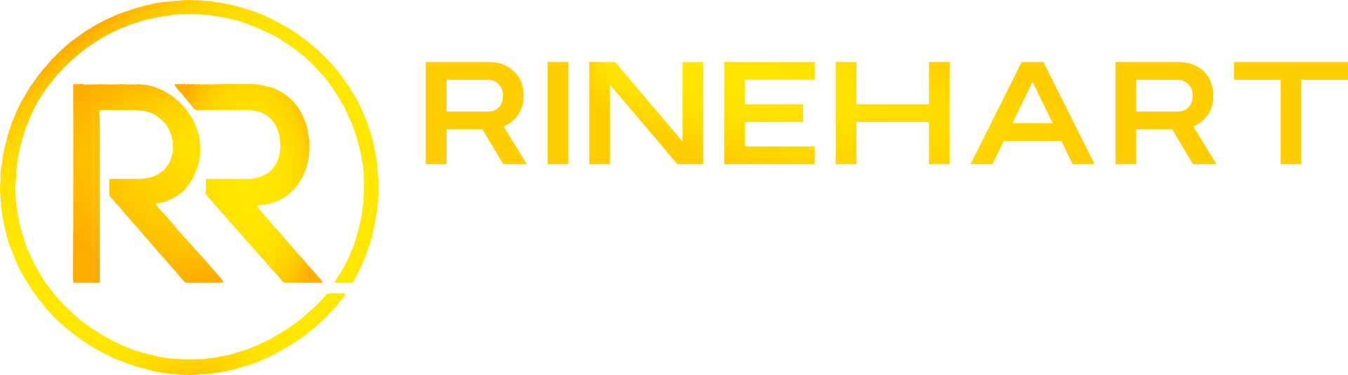 Logo for Rinehart Resources, featuring two