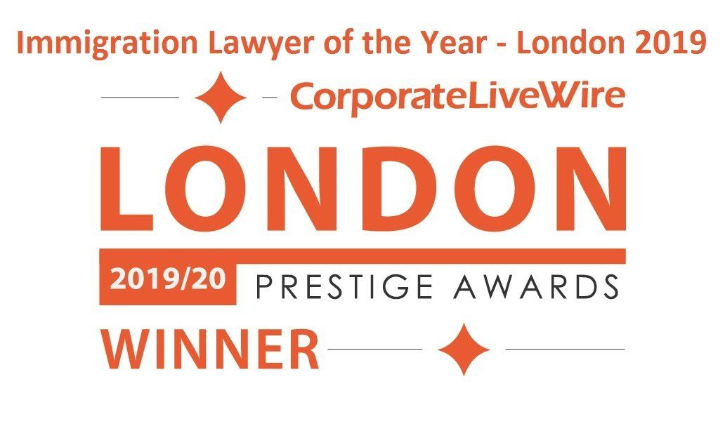 Immigration Lawyer of the Year 2019 - London Prestige Awards