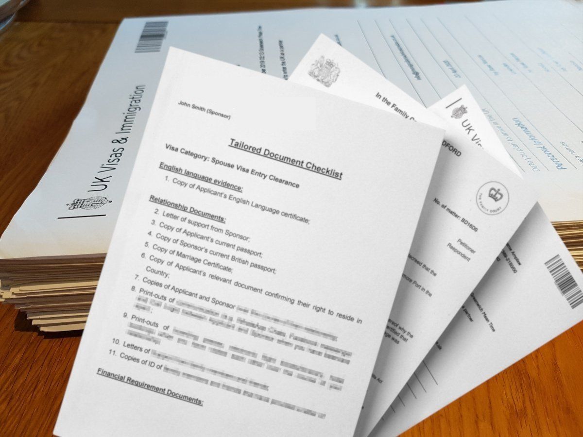 supporting document checklist for UK Visa application