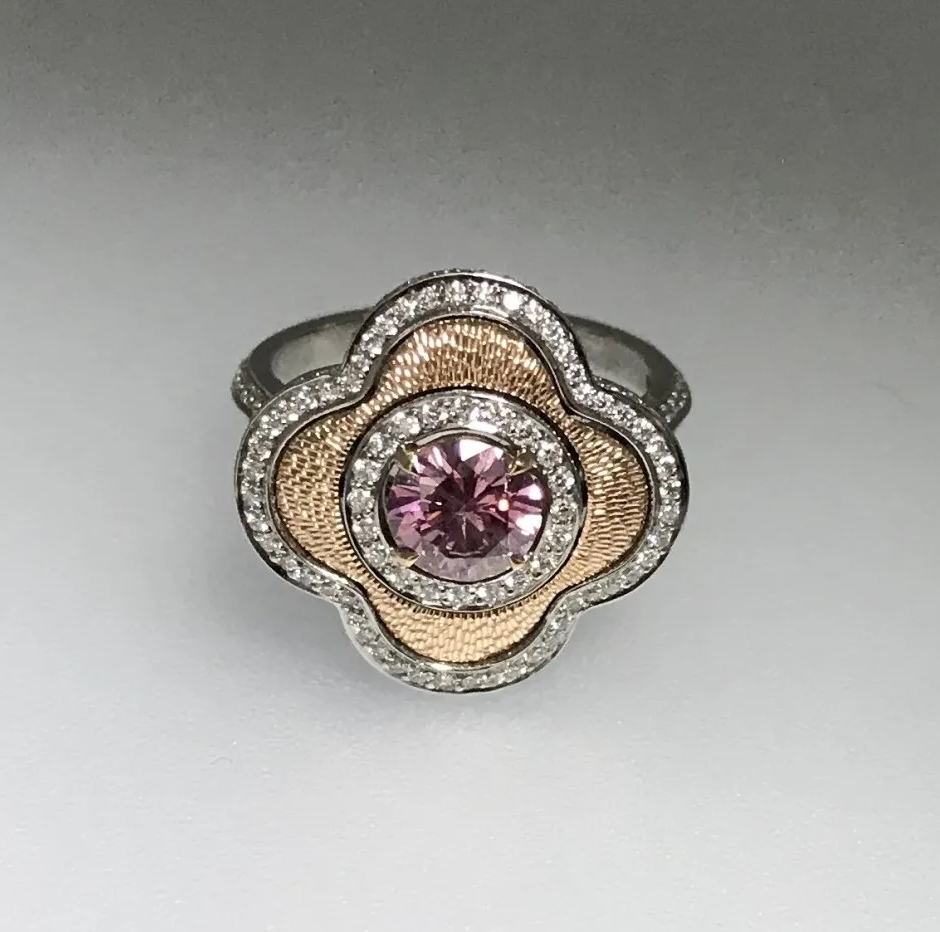 Pink diamond ring