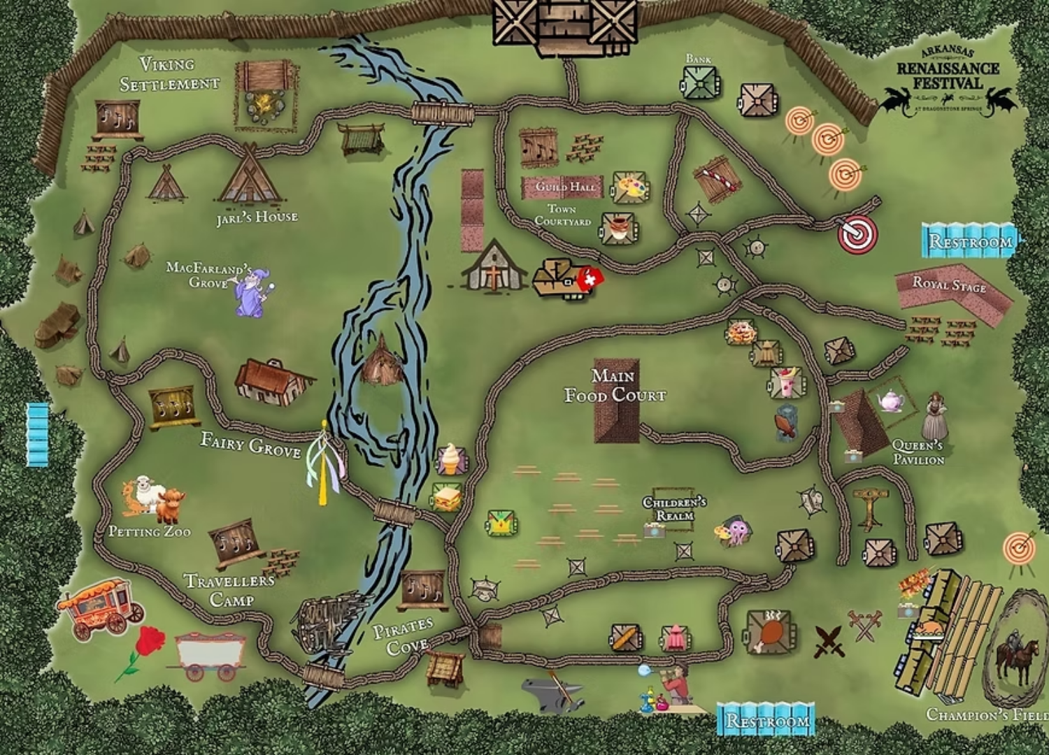 AR renaissance festival map