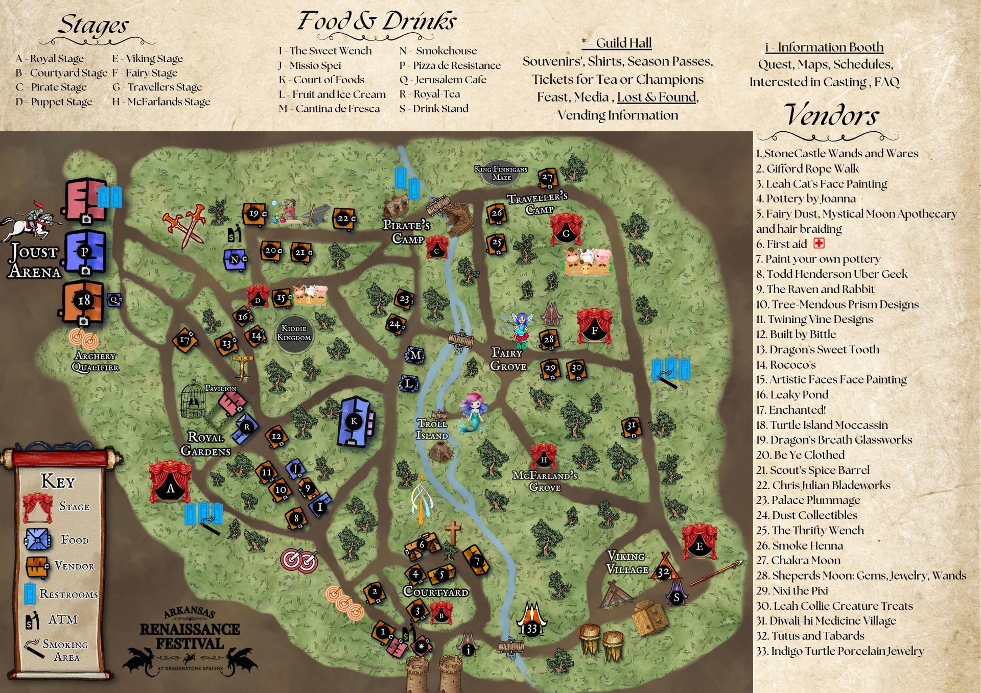 AR renaissance festival map
