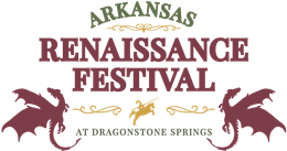 The logo for the arkansas renaissance festival at dragonstone springs