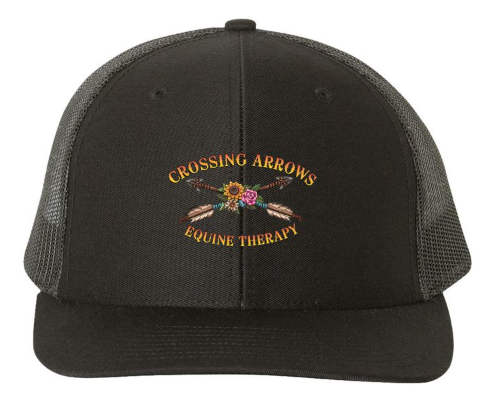 Black trucker hat with 