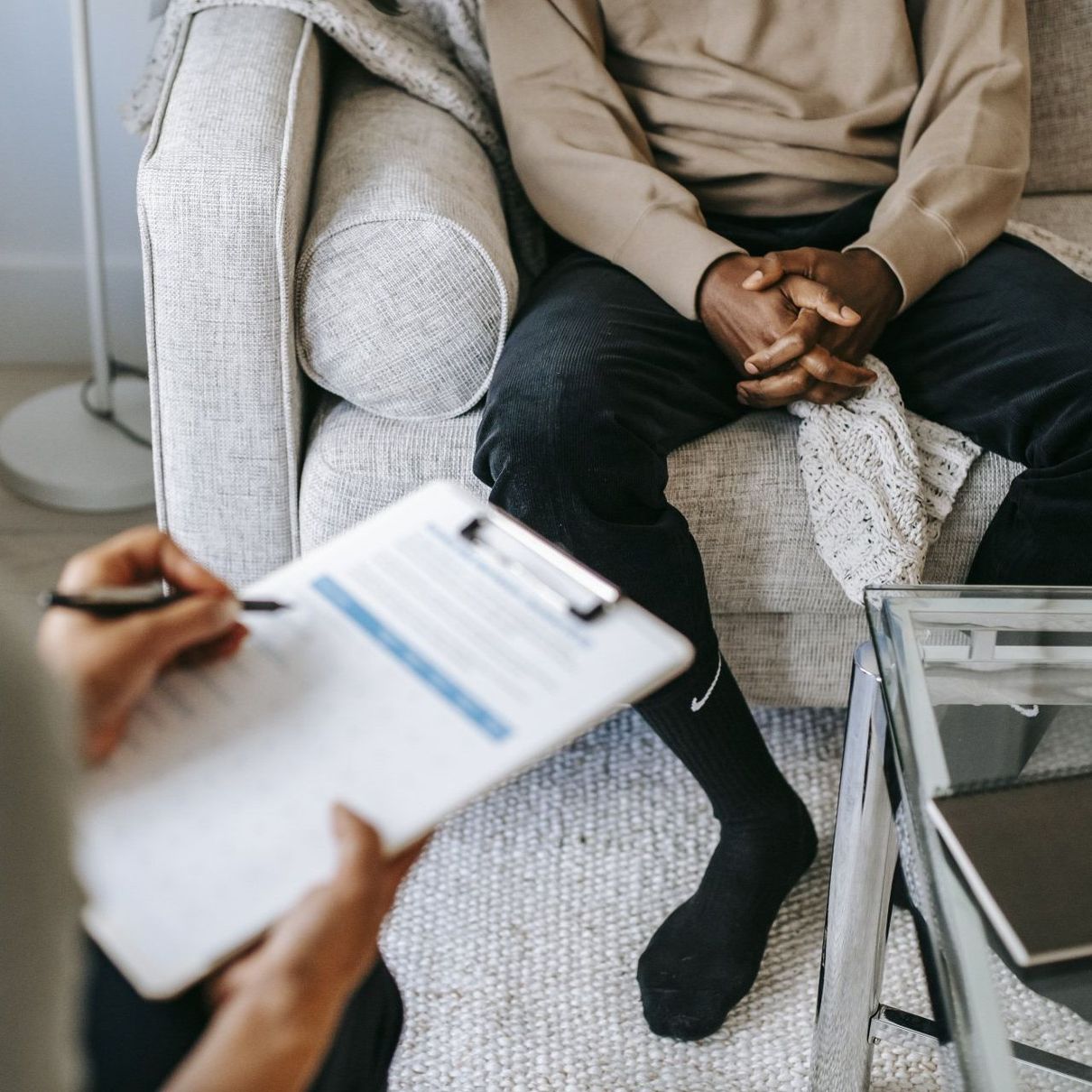 psychiatrist talking to a patient