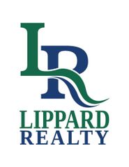 A blue and green logo for lippard realty