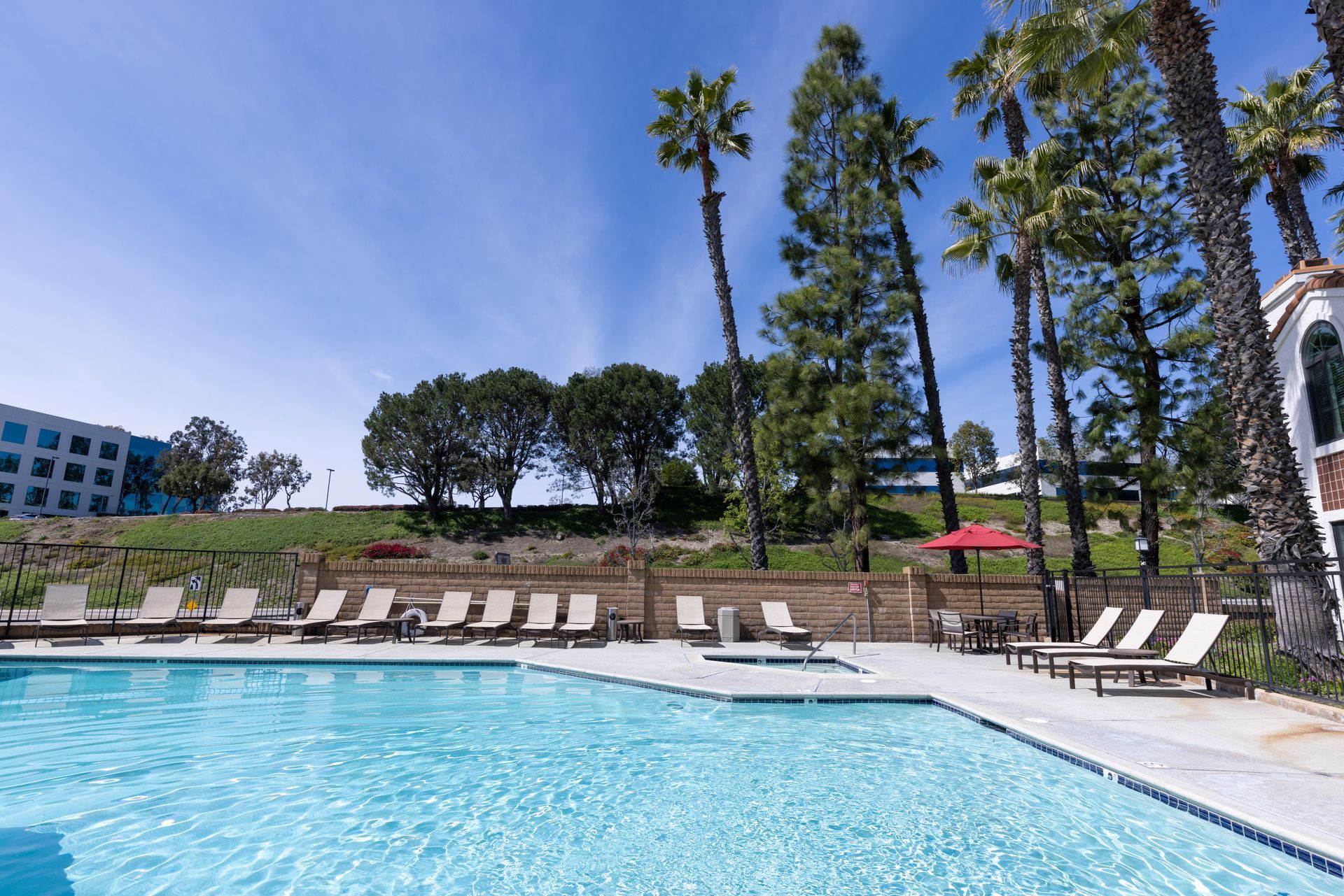 Alicia Viejo Community Pool Alternate Angle showing lounge area