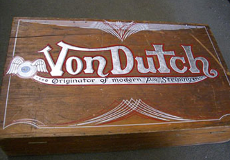 a similar box from the estate of a famous pinstripe artist