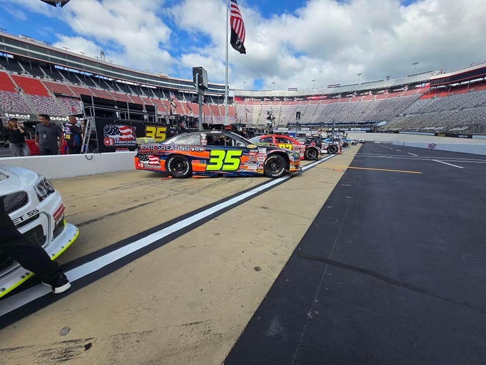 A race car with the number 35 on the side of it