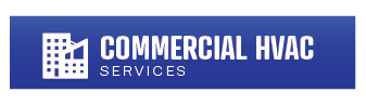A blue sign that says commercial hvac services on it