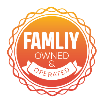A logo that says family owned and operated
