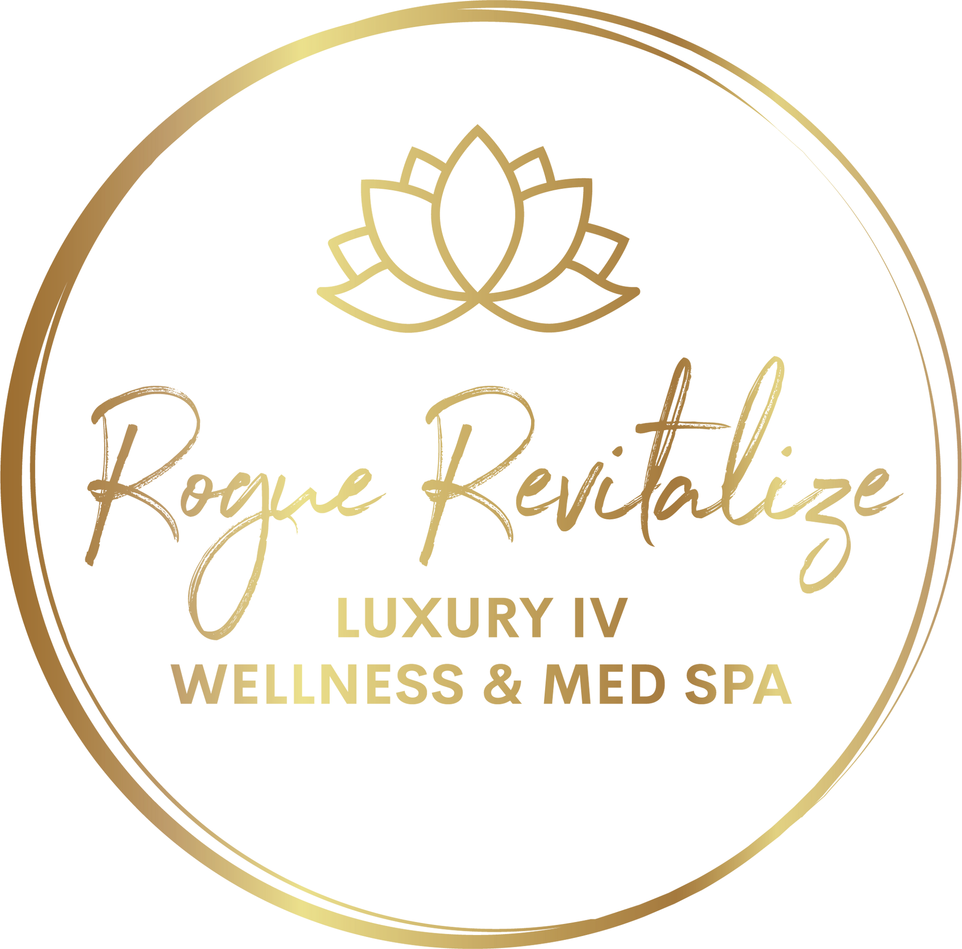 a logo for rogue revitalize luxury in wellness and beauty bar