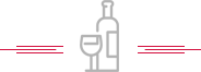 Red and white wine bottles icon