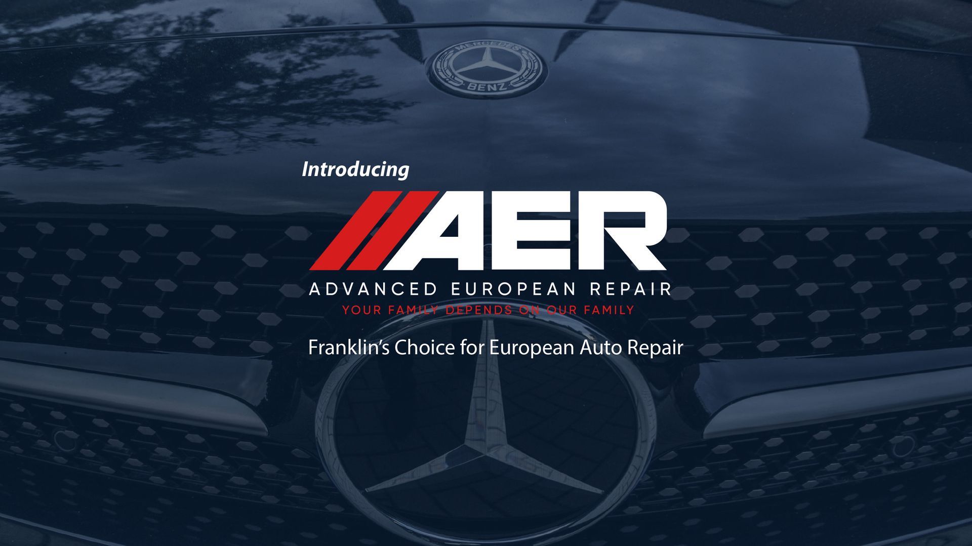 A picture of a mercedes with the word aer on it