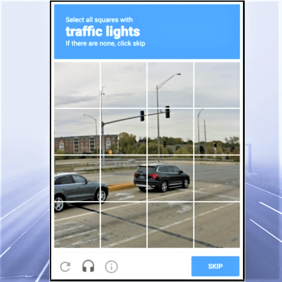 Why do online CAPTCHA boxes show traffic pictures?