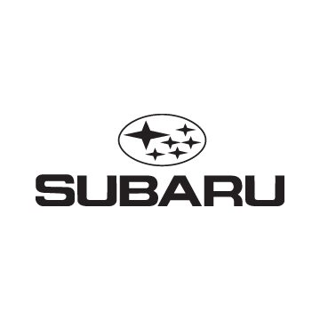 the subaru logo is black and white and has a star in the middle .