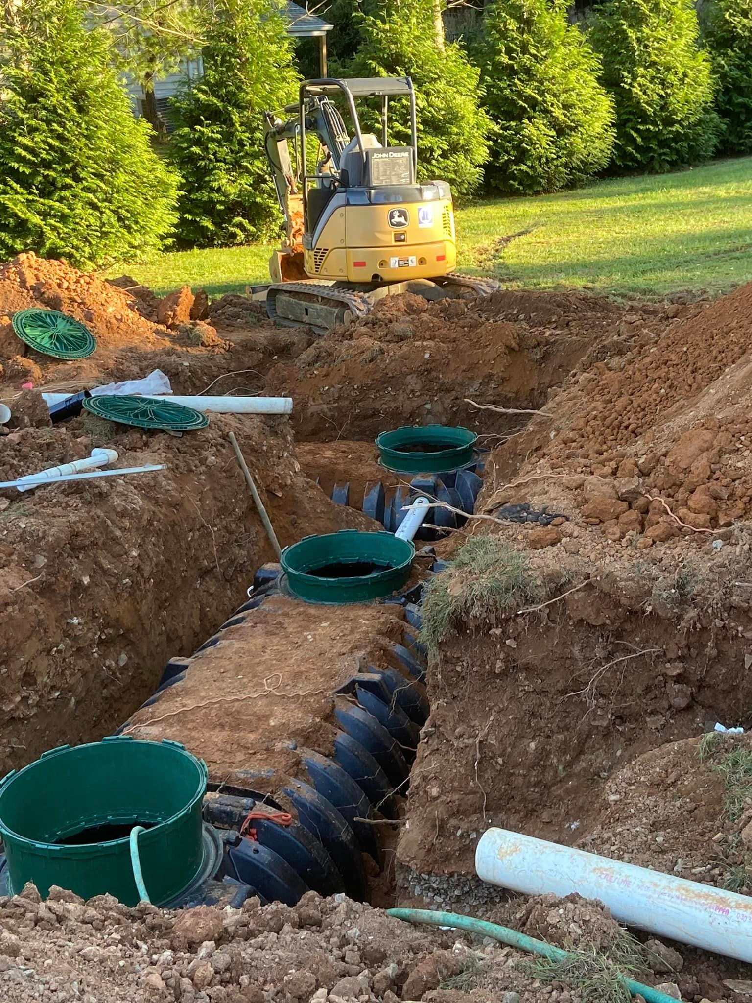 Newly Installed Underground Septic Tank — Hamilton, VA — Shenandoah Septic Inc