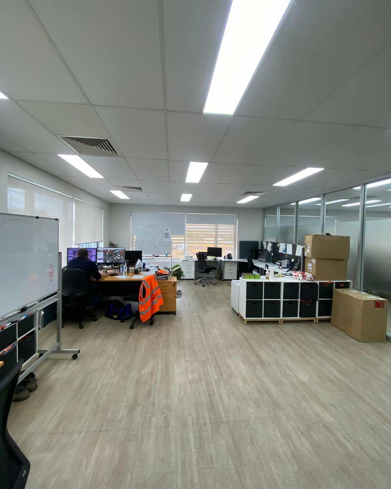 Large Office Lighting Installation — Electricians In Wollongong, NSW